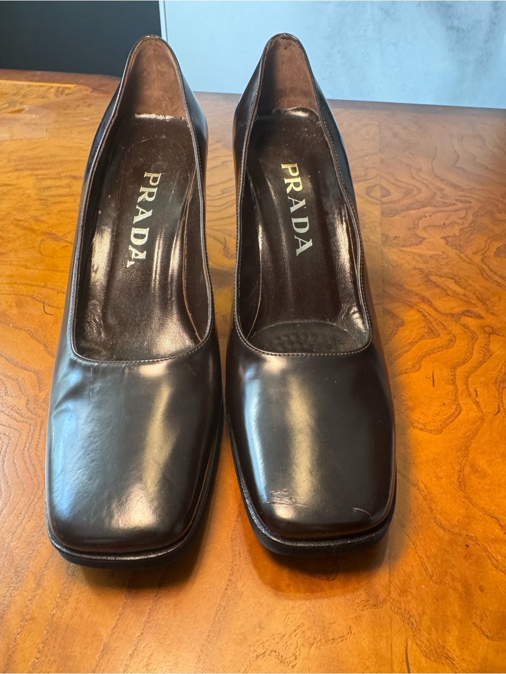 Black Prada heels size 36 1/2  or US 6
